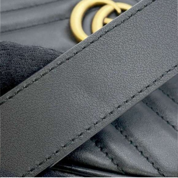 Gucci Black Quilted Leather Belt Bag - Copy - Picture 7 of 8